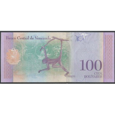 Venezuela, 100 Bolivares 22 Mar 2018 H8 Dig P106b