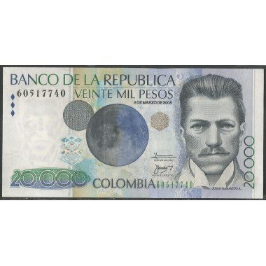 Billete de 20.000 Pesos 8 Mar 2005 BGW724