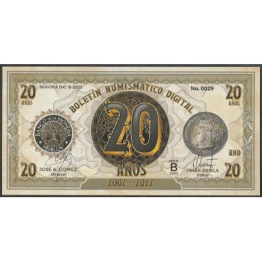 Boletin Numismatico Digital, 20 Años 2022