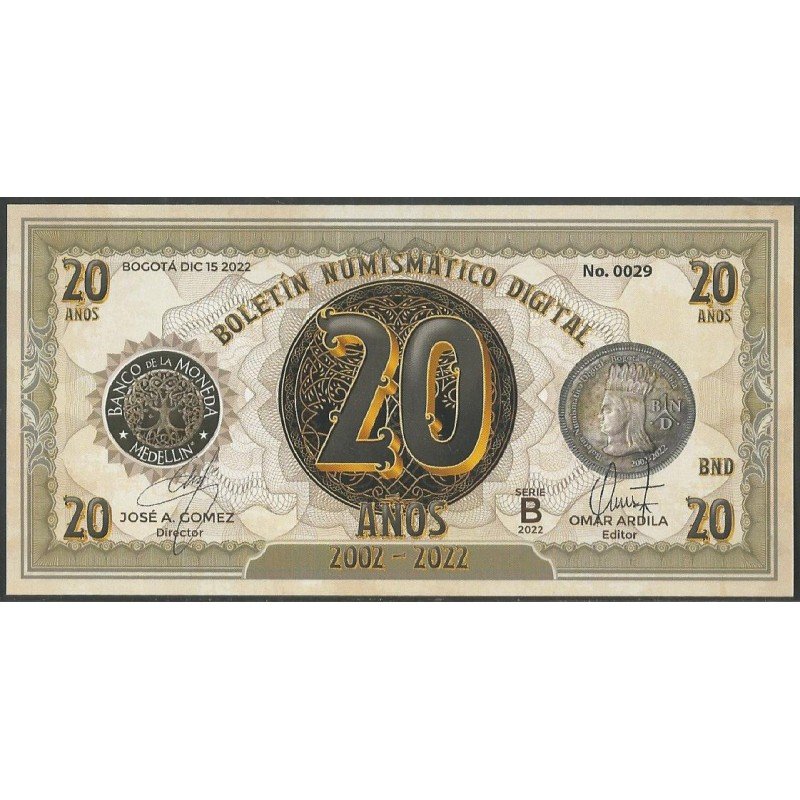 Boletin Numismatico Digital, 20 Años 2022