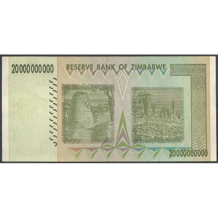 Zimbabwe 20.000.000.000 Dollars 5 Nov 2008 P86 reverso