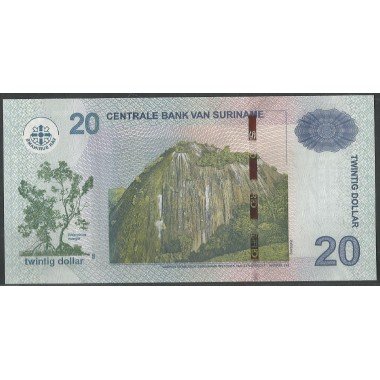 Suriname, 20 Dollars 1 Feb 2019 P164c