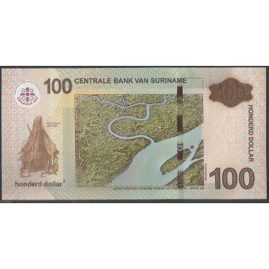 Suriname, 100 Dollars 1 Jun 2020 P166d