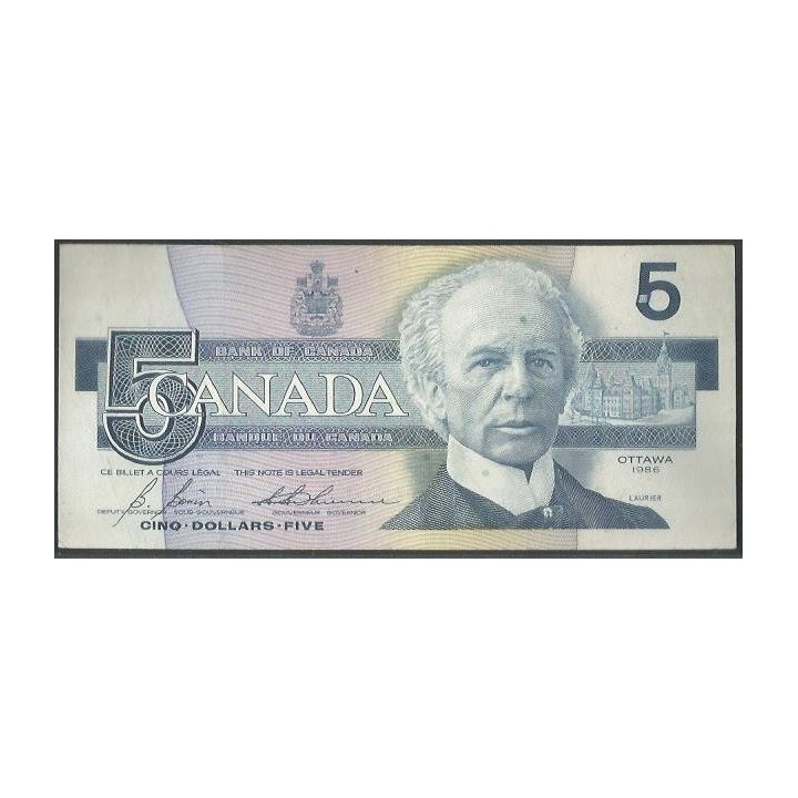 Canada 5 Dollars 1986 P95c