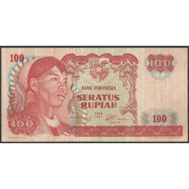 Indonesia, 100 Rupias 1968 P108a