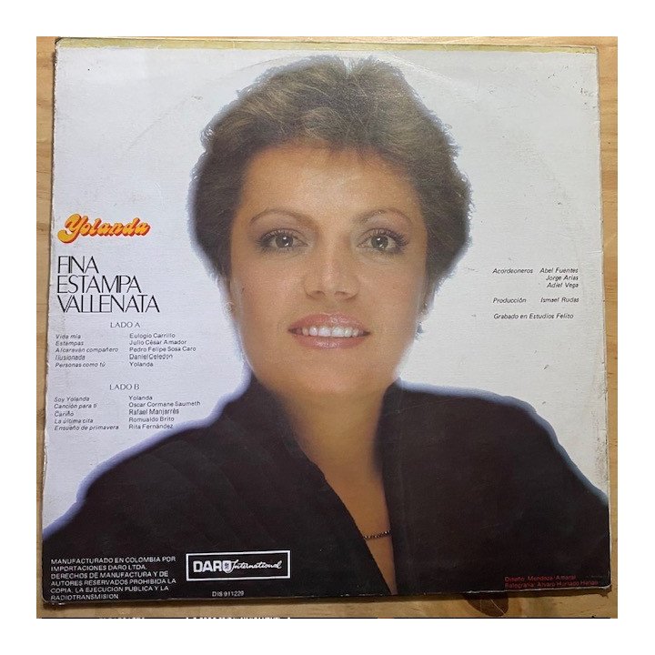 Yolanda Soy Yolanda - Colombia reverso