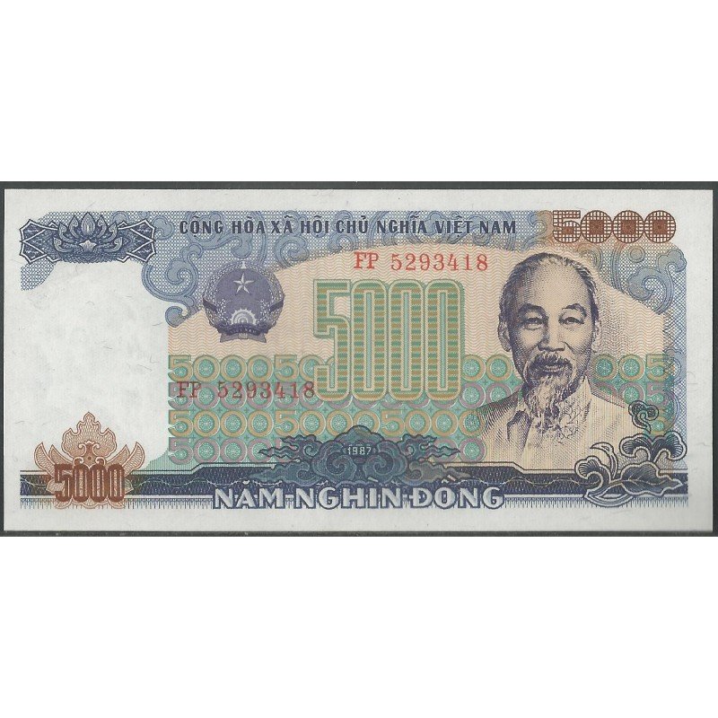 Vietnam, 5.000 Dong 1987 P104a