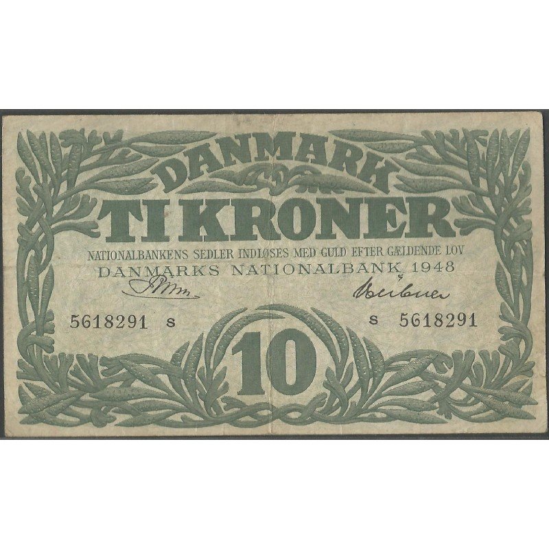 Dinamarca, 10 Kroner 1948 P37f