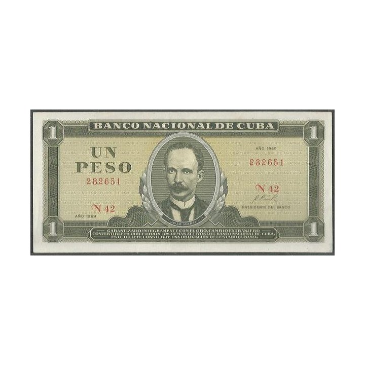 Cuba 1 Peso 1969 P102a