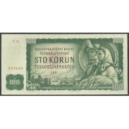 Checoeslovaquia 100 Korun 1961 Serie X P91i