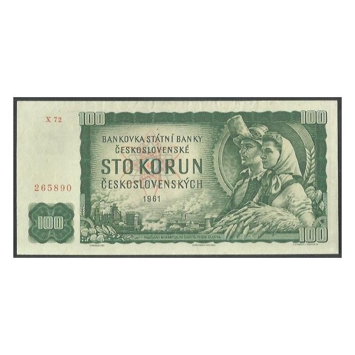 Checoeslovaquia 100 Korun 1961 Serie X P91i