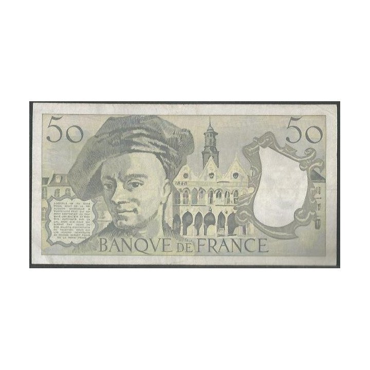 Francia 50 Francs 1991 P152e reverso