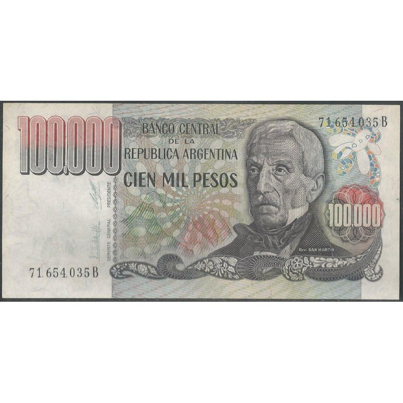 Argentina, 100.000 Pesos ND1979-83 Serie B P308b