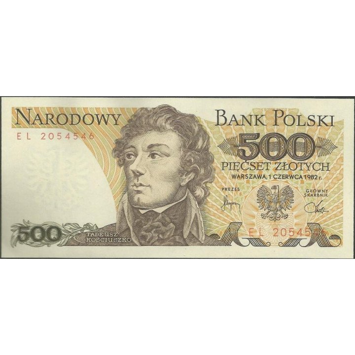 Polonia 500 Zlotych 1 Jun 1982 P145d
