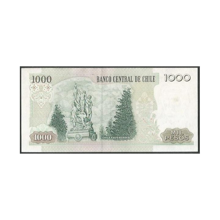 Chile 1.000 Pesos 2006 P154g reverso