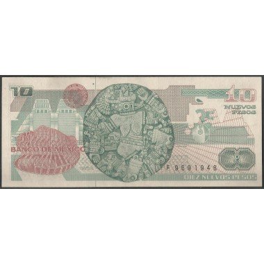 Mexico, 10 Nuevos Pesos 31 Jul 1992 Serie Q P95