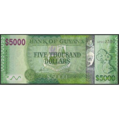 Guyana, 5.000 Dollars ND2013 P40