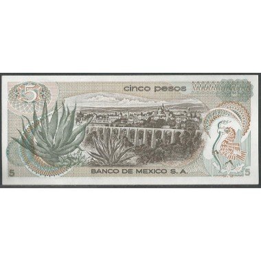 Mexico, 5 Pesos 3 Dic 1969 Serie 1H P62a