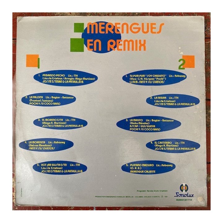 Merengues en remix - Colombia 1991 reverso