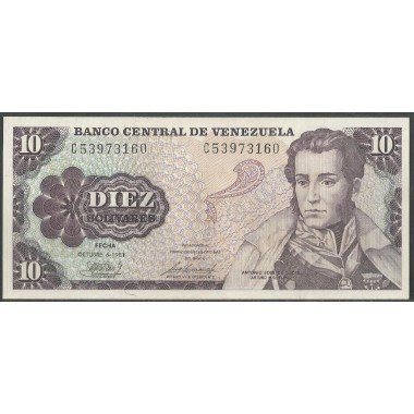 Venezuela, 10 Bolivares 6 Oct 1981 C 8 Dig P60a