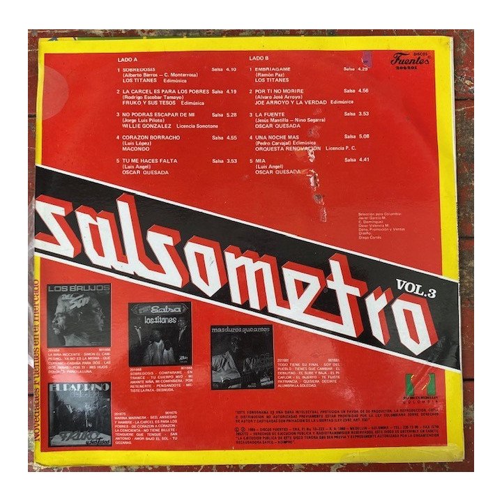 Salsometro Vol 3 - Colombia 1989 reverso