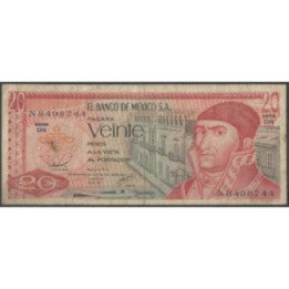 Mexico 20 Pesos 8 Jul 1977 Serie DN P64d