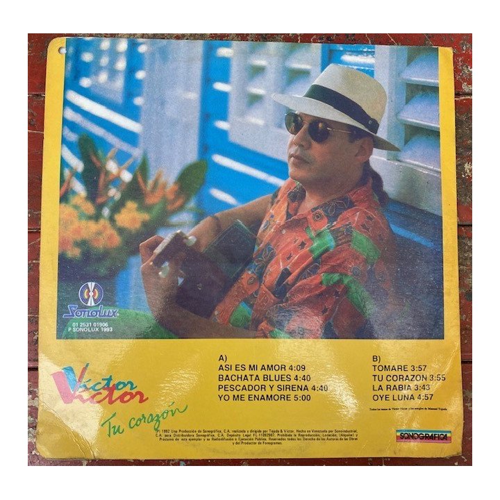 Victor Victor Tu corazzon - Venezuela 1992 reverso