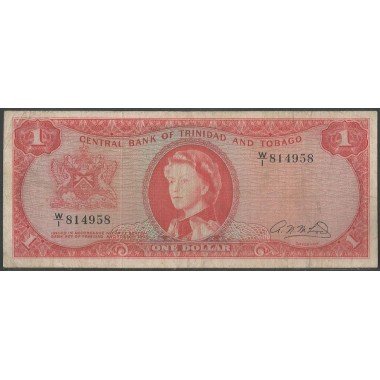 Trinidad y Tobago, 1 Dollar L1964 Firma 2 P26b