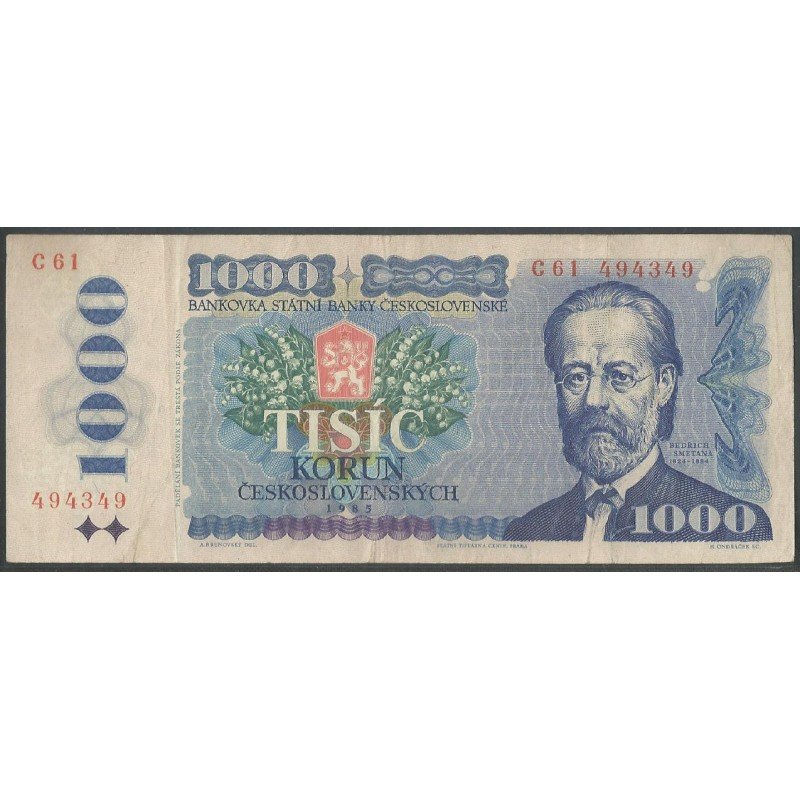 Checoeslovaquia, 1.000 Korun 1985 C P98a