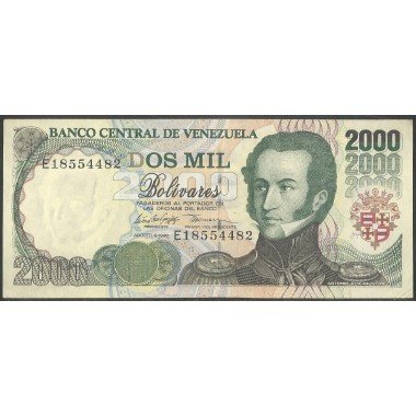 Venezuela, 2.000 Bolivares 6 Ago 1998 E 8 Dig P77c