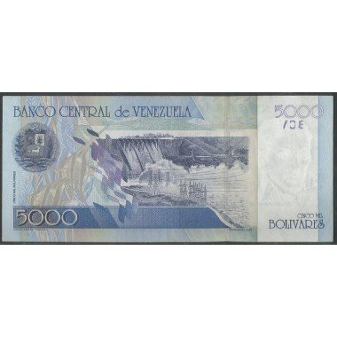 Venezuela, 5.000 Bolivares 25 May 2000 A 8 Dig P84a