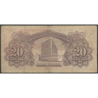 Billete de 20 Pesos 2 Ene 1961 BGW220