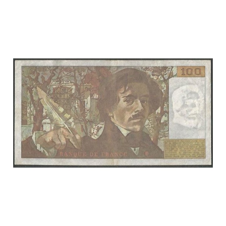 Francia 100 Francs 1981 P154b reverso