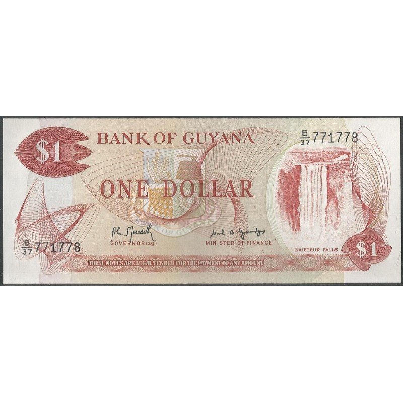 Guyana, 1 Dollar ND1992 Firma 8 P21g