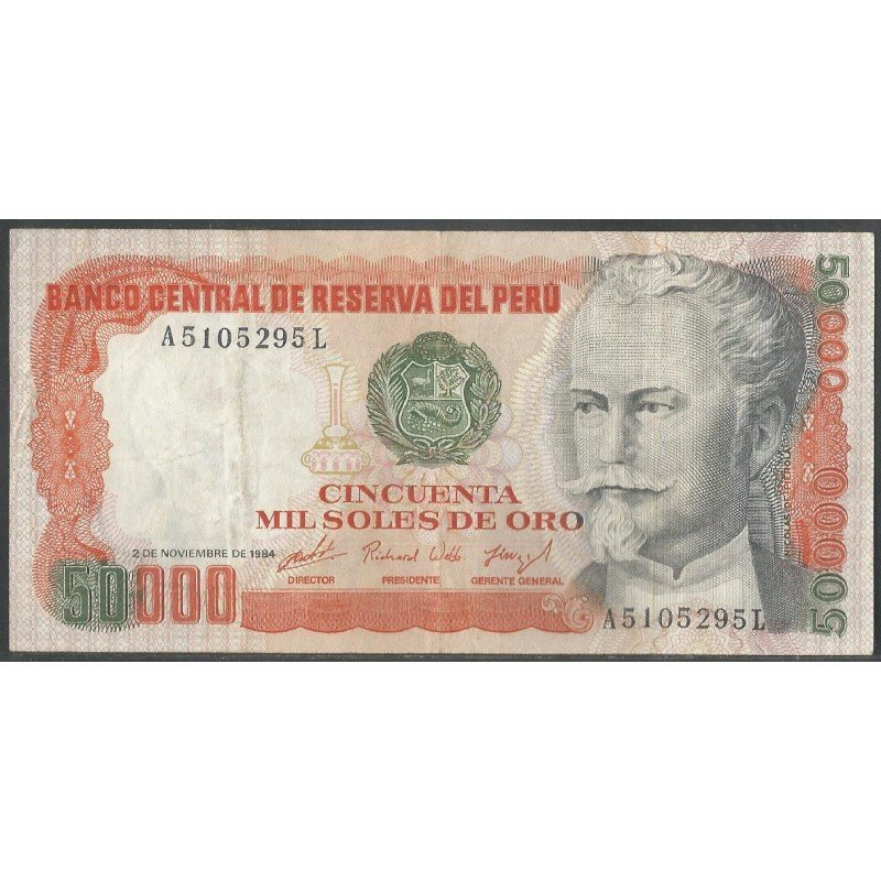 Peru, 50.000 Soles 2 Nov 1984 P125a