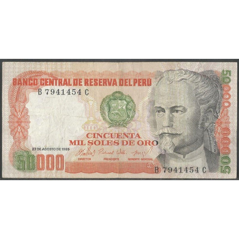 Peru, 50.000 Soles 23 Ago 1985 P125B
