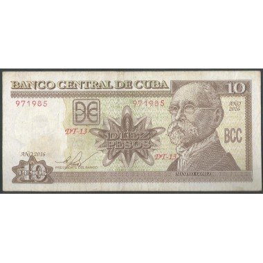 Cuba, 10 Pesos 2016 P117r