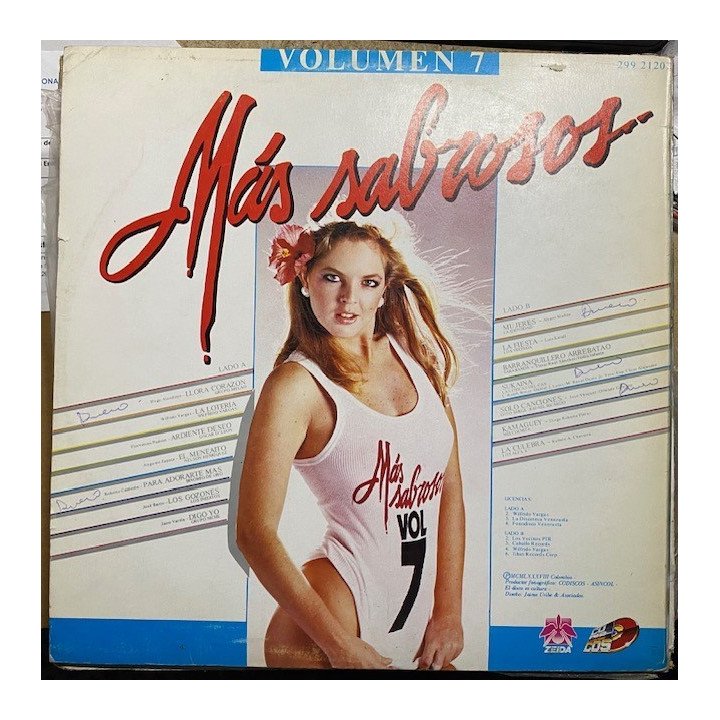 Mas sabrosos Volumen 7 - Colombia 1984 reverso