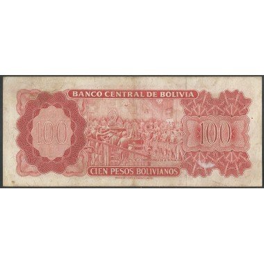 Bolivia, 100 Pesos Bolivianos L 13 Jul 1962 Serie 17R P164A