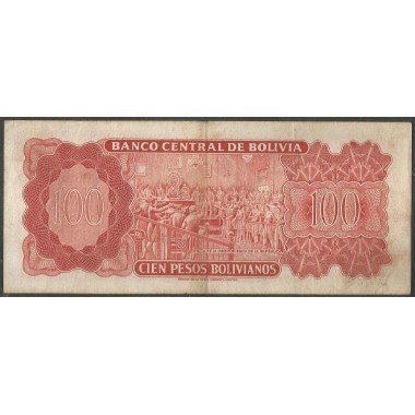 Bolivia, 100 Pesos Bolivianos L 13 Jul 1962 Serie 15Z P164A