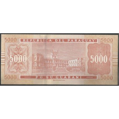 Paraguay, 5.000 Guaranies F 2010 P223c