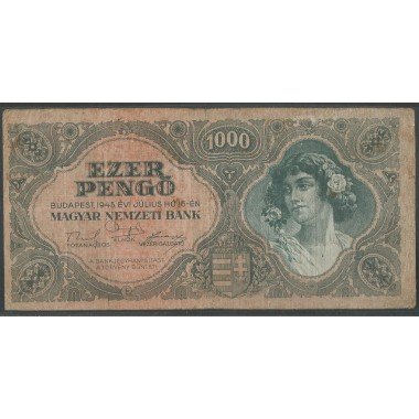 Hungria, 1.000 Pengo 15 Jul 1945 P118a