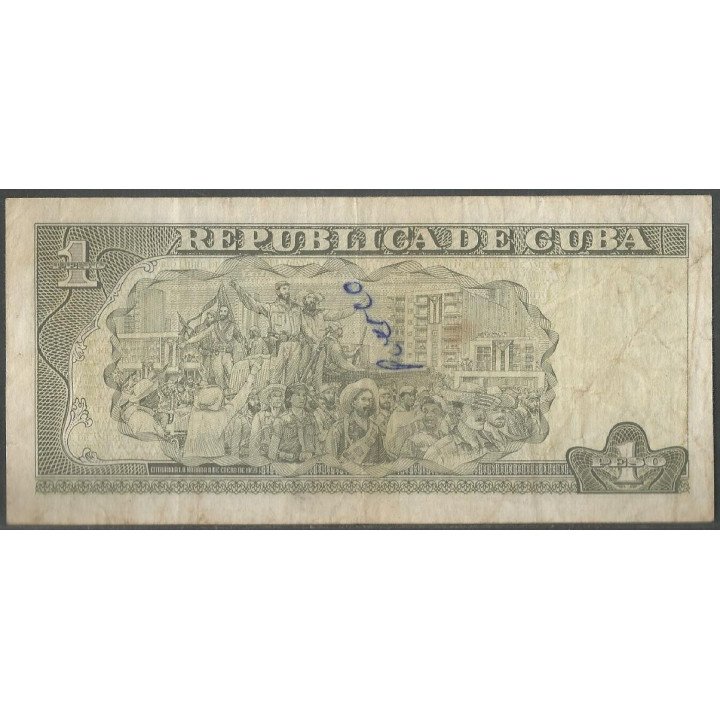 Cuba 1 Peso 2003 P121c reverso