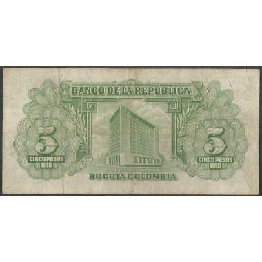 Billete de 5 Pesos 20 Jul 1960 M63257483 BGW125
