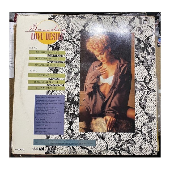 Sandee Love desire - Usa 1991 reverso