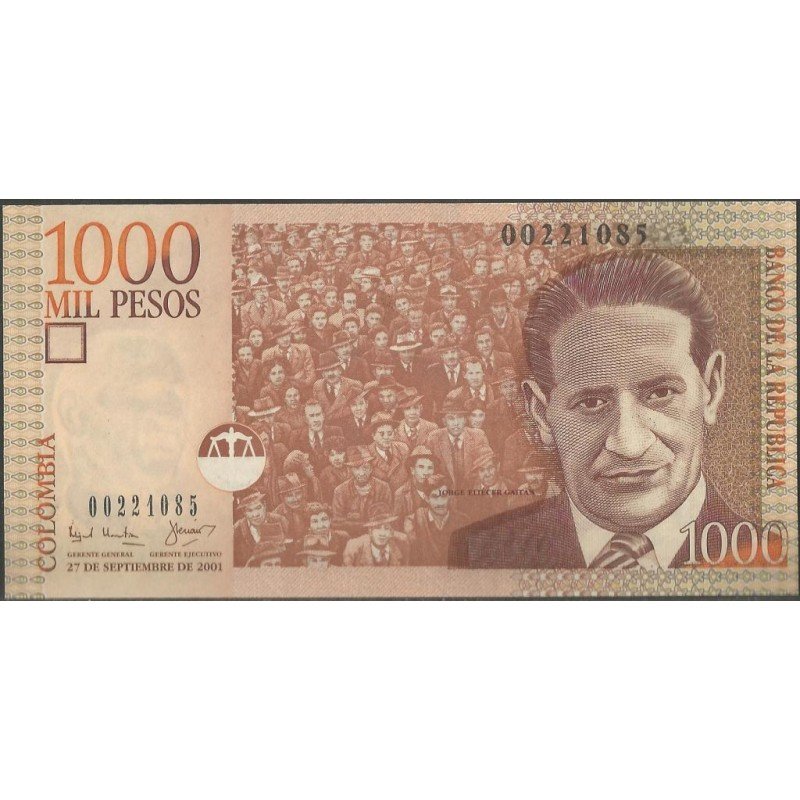 Billete de 1.000 Pesos 27 Sep 2001 BGW439b
