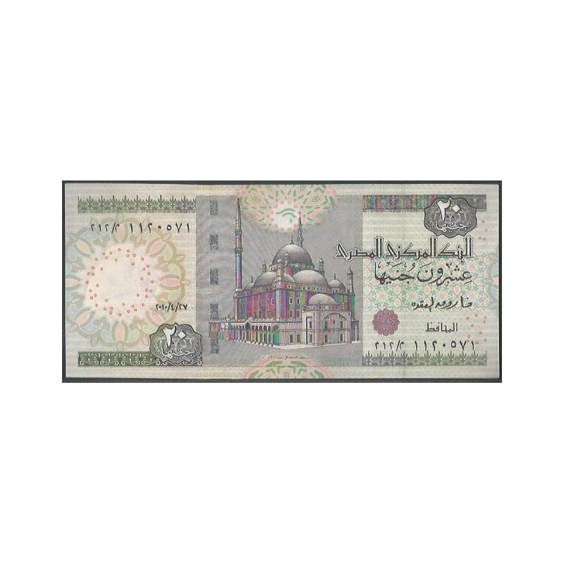 Egipto 20 Pounds 2010 Firma 22 P65d