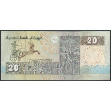 Egipto 20 Pounds 2010 Firma 22 P65d