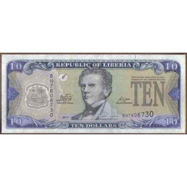 Liberia, 10 Dollars 2011 P27f