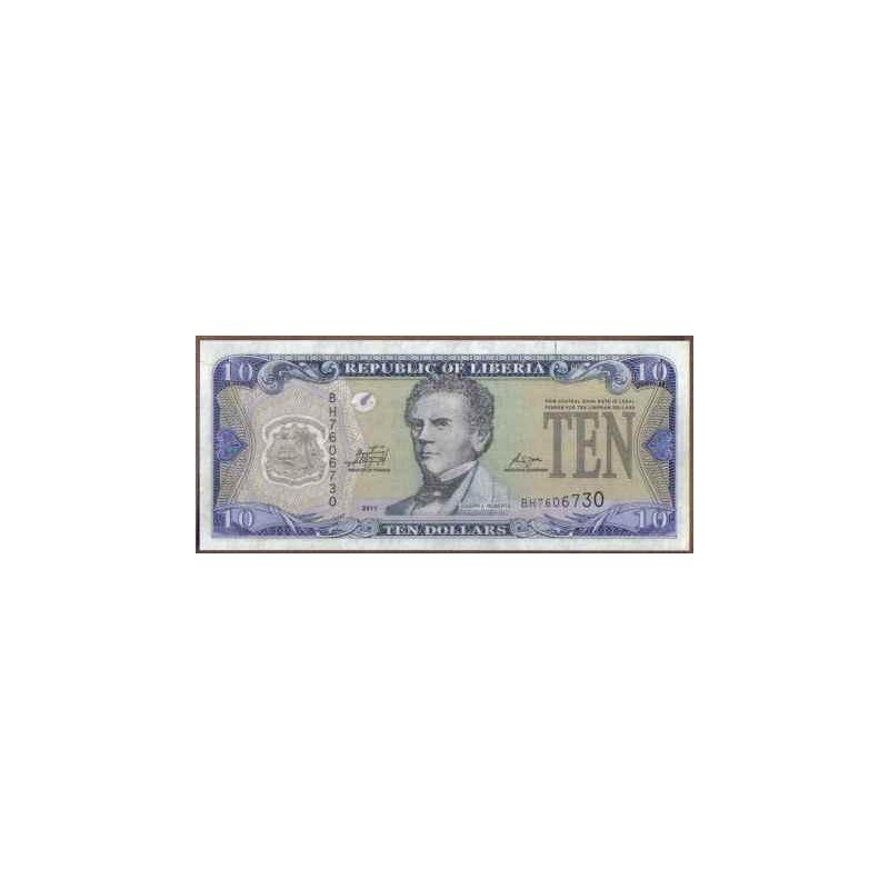 Liberia, 10 Dollars 2011 P27f
